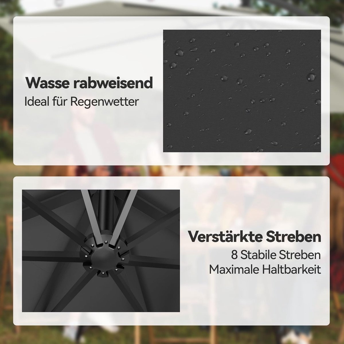 Hong Kong Companies Registry Zweefparasol 300 cm met Zwengel & Kruisvoet thumbnail 4