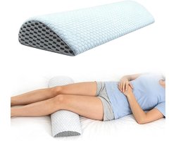 Kussen voor Benen en Knieën, Ergonomisch Kniekussen van Memory Foam, Beensteunkussen voor Rug- en Heuppijn, Ademend & Wasbaar