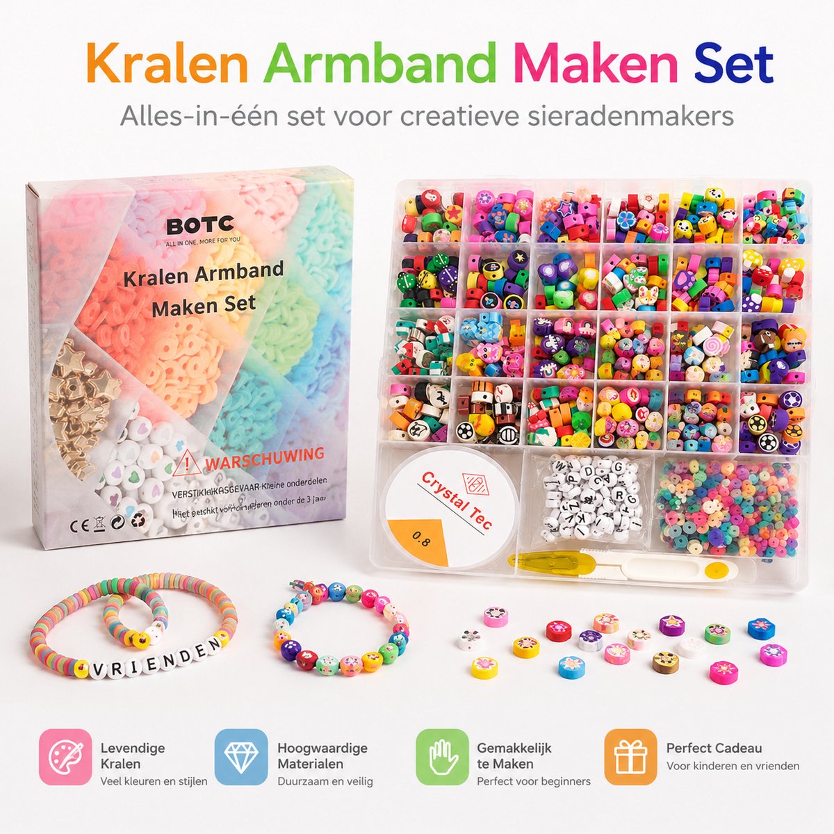 BOTC Sieraden Set - Knutselen meisjes - Armband Maken Set - 1050-Delig - Sieraden Halsketting Maken - 24 Stijl - Cadeau voor Meisjes Kinderen — cadeau in Spellen & Speelgoed - foto 7