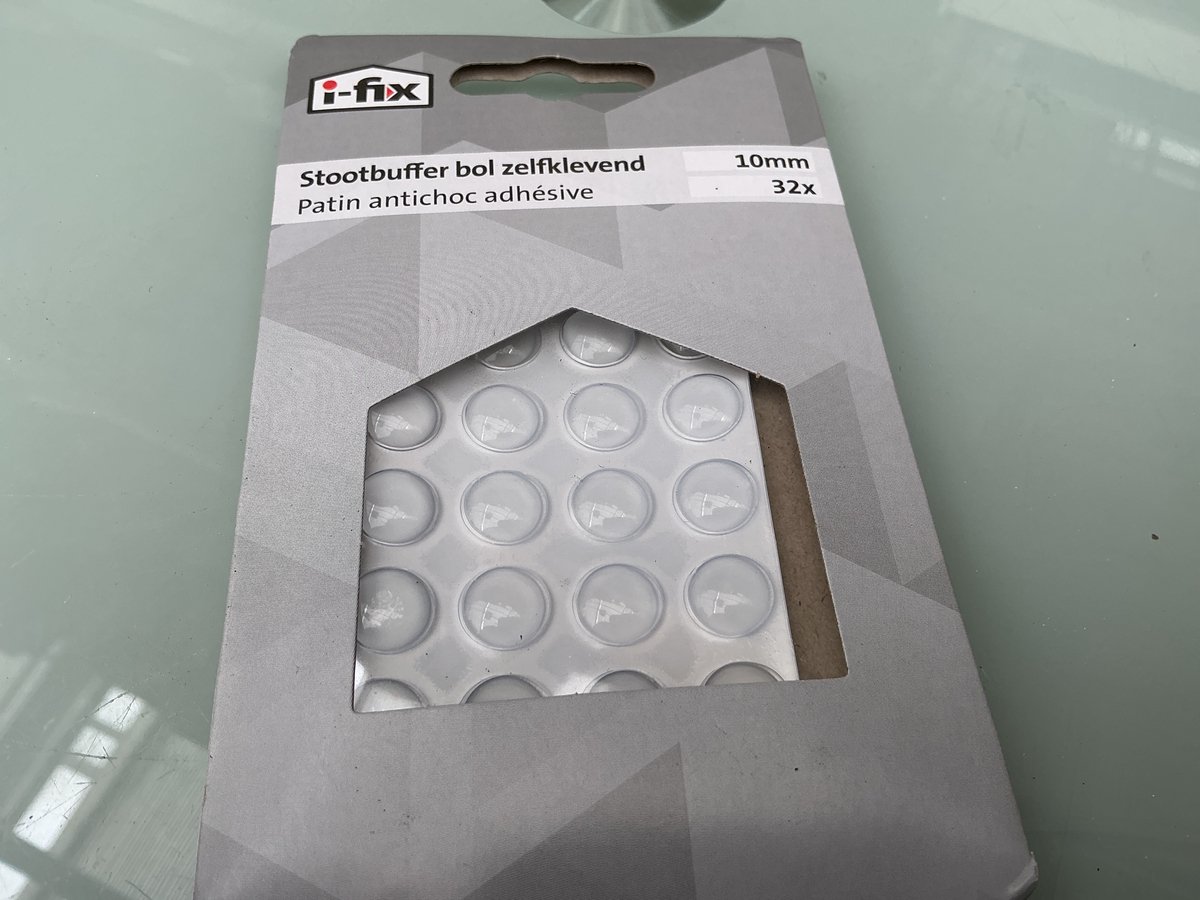Stootdop transparant 10mm. rond. ifix.
