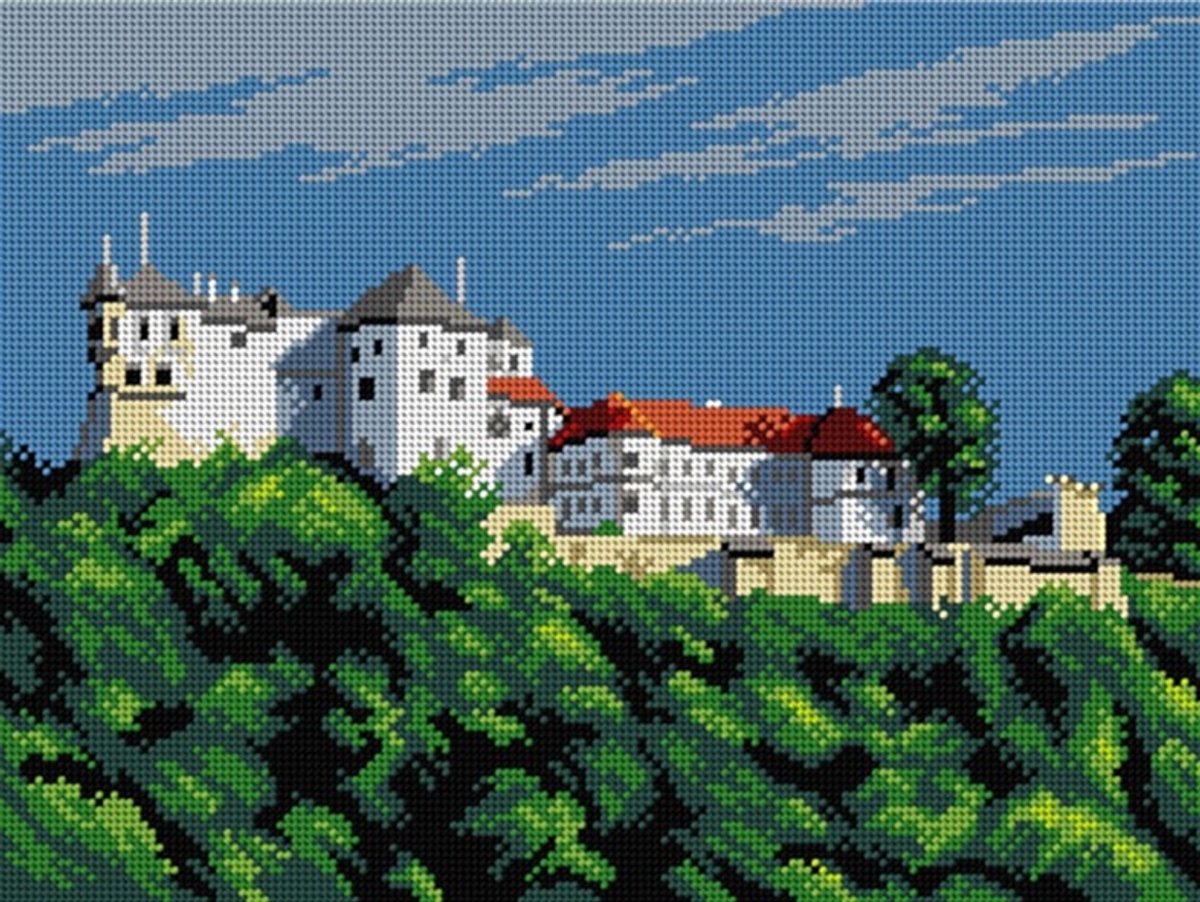 Voorbedrukt stramien - 3583 - The Lupca Castle - ORCHIDEA 30 x 40 (STRAMIEN ZONDER GARENS)