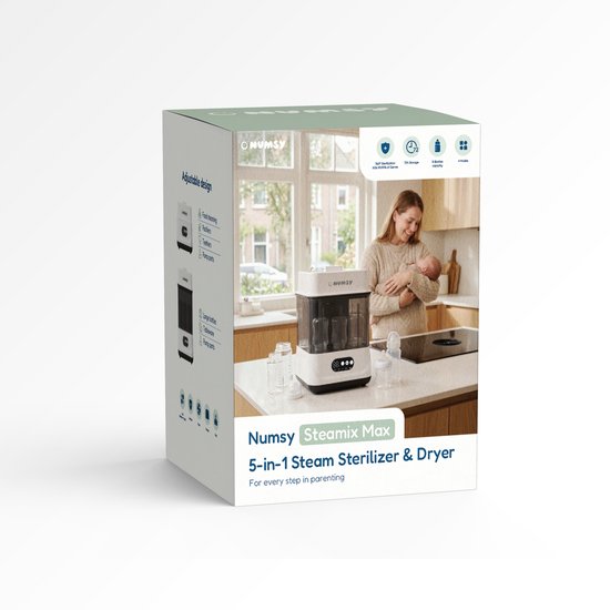 Numsy Flessen Sterilisator Steamix Max - Flessen Sterilisator En Droger - Flessensterilisator Baby van Numsy — afbeelding 5
