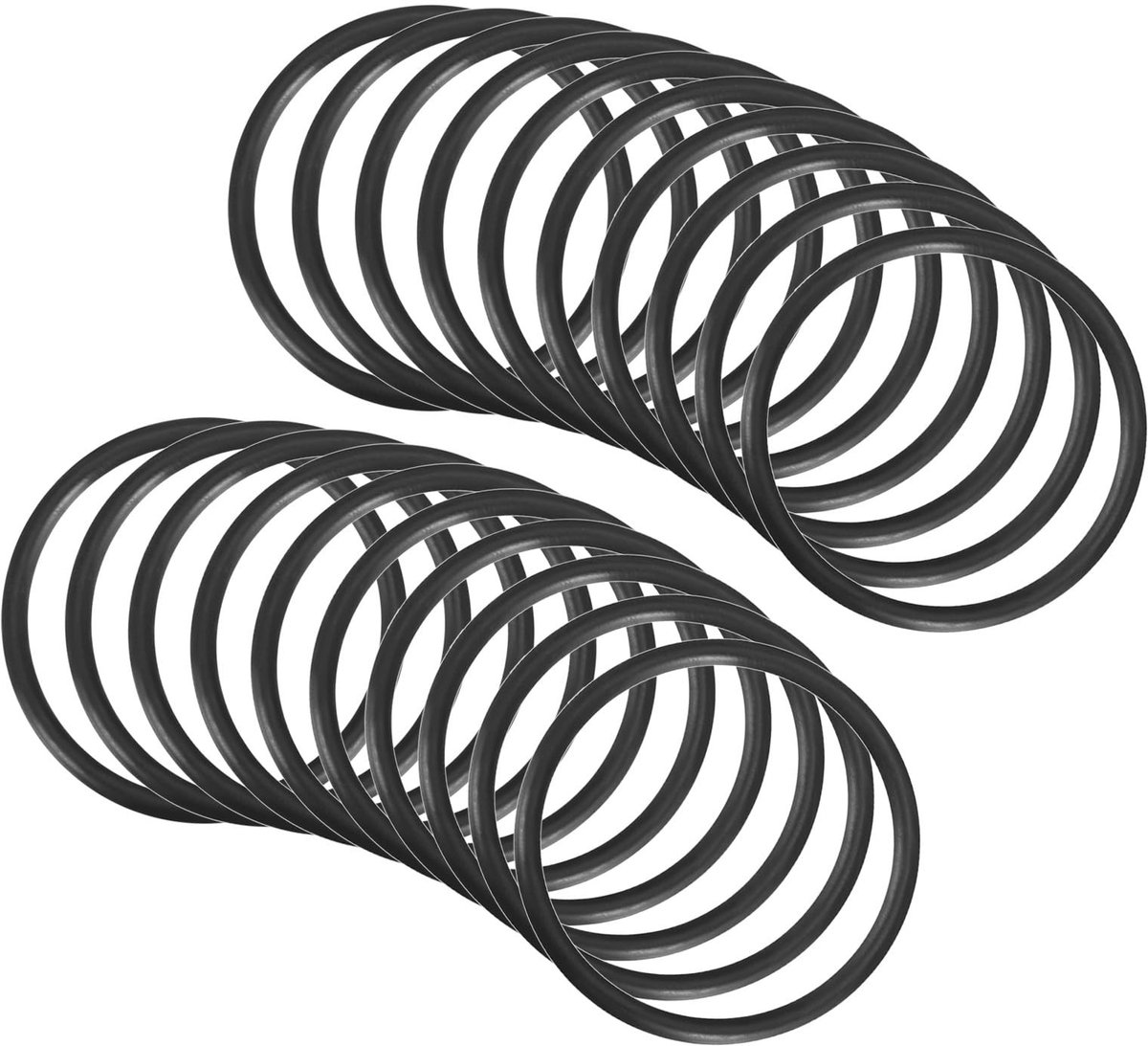 Dailygoods - QUARKZMAN 32 mm x 28 mm x 2 mm, nitrilrubber, O-ringen, 20 stuks, ronde afdichtring voor kraan, loodgieter, reparatie, afdichting, zwart