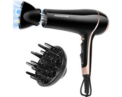 Aigostar Fohn – Lora 33LNK – Haardroger – Fohn met diffuser – Ionische Fohn – Professionele Fohn – 2400 Watt – Zwart
