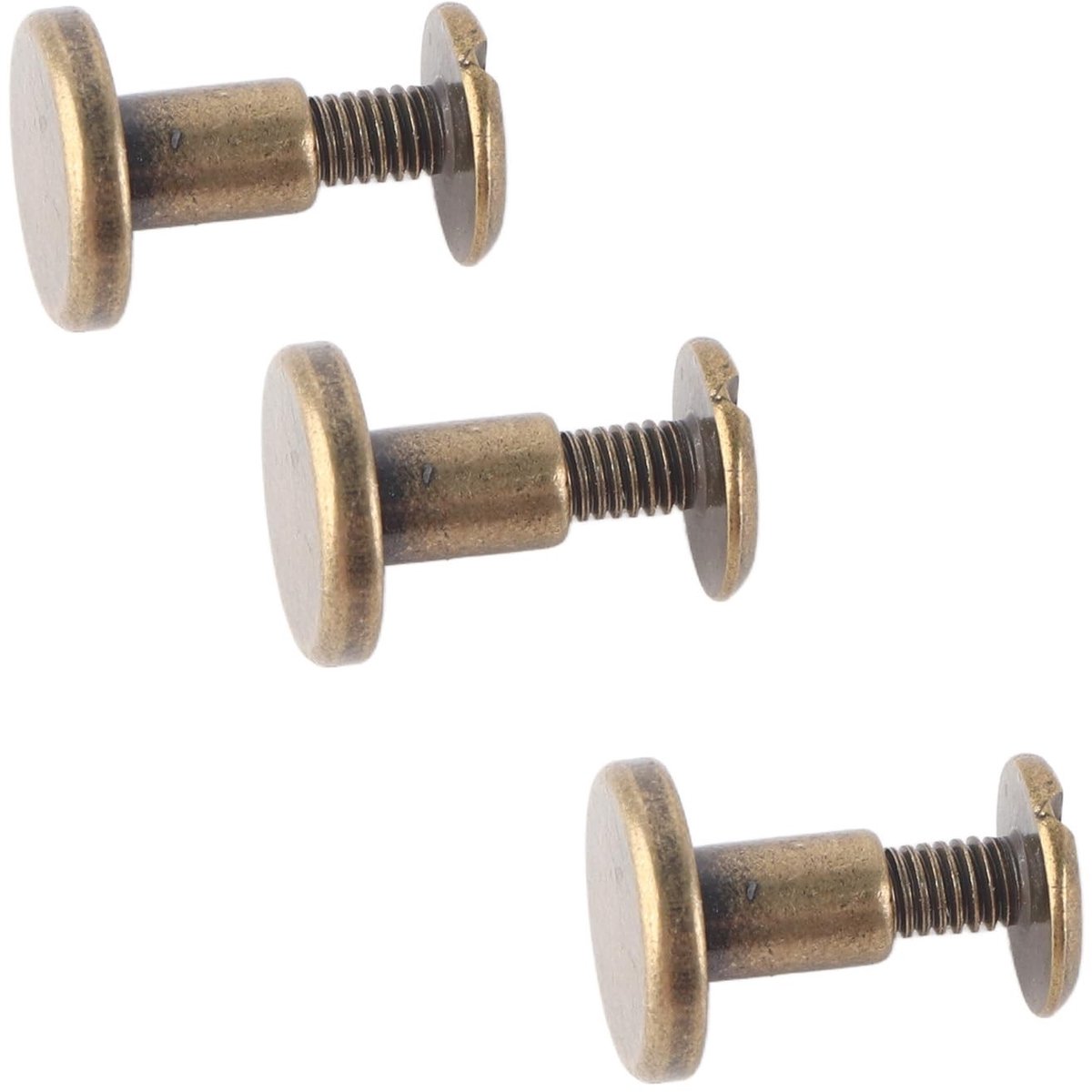 Dailygoods- Klinknagels 20 Stks - Koper - Platte Kop - Schroeven/Moeren - 8 mm - Accessoire - Gewicht 28-37g - Klinknagelset