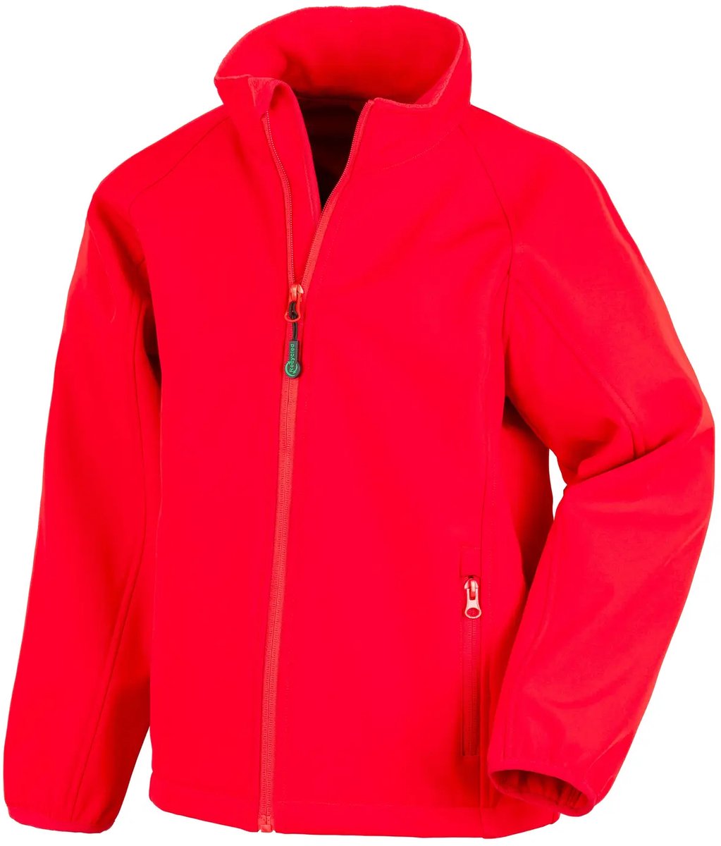 Result Recycled 2-Layer Printable Youth Softshell Jacket RT901Y – XL Rood