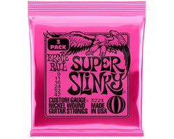 Ernie Ball Super Slinky - Elektrische Gitaarsnaren - 09-42 - 3-Pack - Nickel Wound
