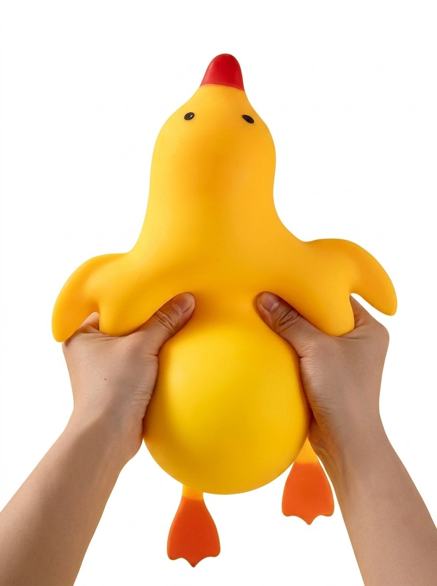 Hoekly™ Squishy Eend – Slow Rising Fidget Toy – Antistress Knijpspeelgoed – Zacht PU-Schuim – 16 cm – Voor Kinderen en Volwassenen