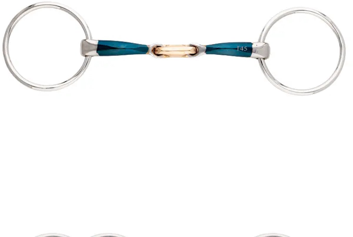 2-rings bit voor paarden met dubbele pauze Kavalkade Bradoon Ergonomic