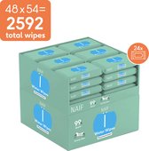 Naïf - Sterke Waterwipes - 99% Water - 0% parfum en 0% alcohol - 2592 doekjes (48 stuks x 54 doekjes)