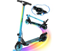 RCB Elektrische Step Kinderen - 6.5 inch - Verlichting - 5/10/15 km/u - Blauw