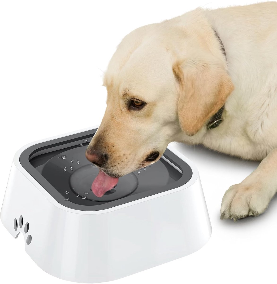 Thijox - Lekvrije Drinkbak voor Honden, 1,5 L Waterbak met Anti-Slabber Functie, Morsvrije Waterdispenser voor Huisdieren, Binnen en Buiten Gebruik, I