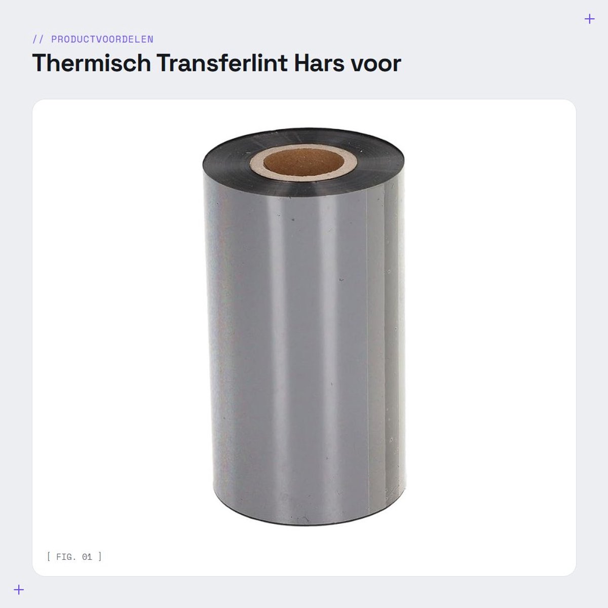 Dailygoods- Transferlint Hars Zwart 110mm x 300m - Thermisch - Labelprinters - Barcodeprinters - Hoge snelheid - Drielaagse structuur - Labelprinterlint