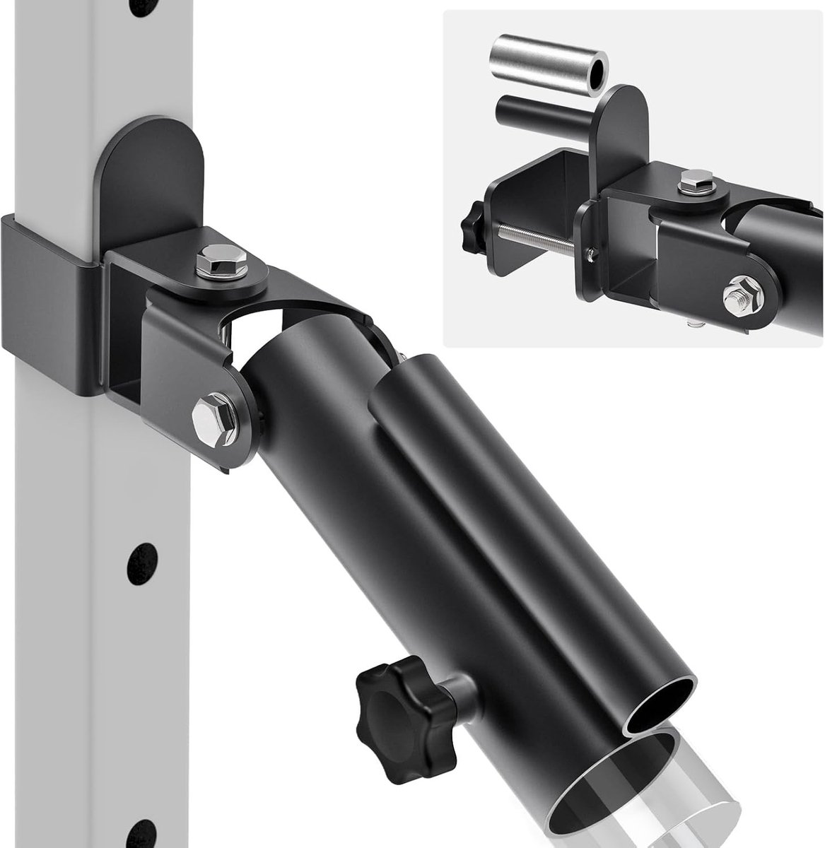 T-Bar Row Landmine Bevestiging voor 2" x 2" Power Rack - Stevig T-Bar Row Platform met Draaimechanisme Geschikt voor 1" Standaard en 2" Olympische Halters - Perfect voor Thuis Gym Trainingen en Spieropbouw