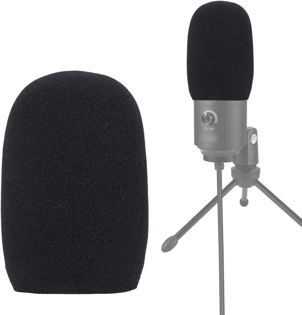 SnelShoppen - Foam Mic Windscreen - Windcover Pop Filter voor USB Microfoon - Geluidsisolatie en Bescherming - Perfect voor Opnames en Streaming