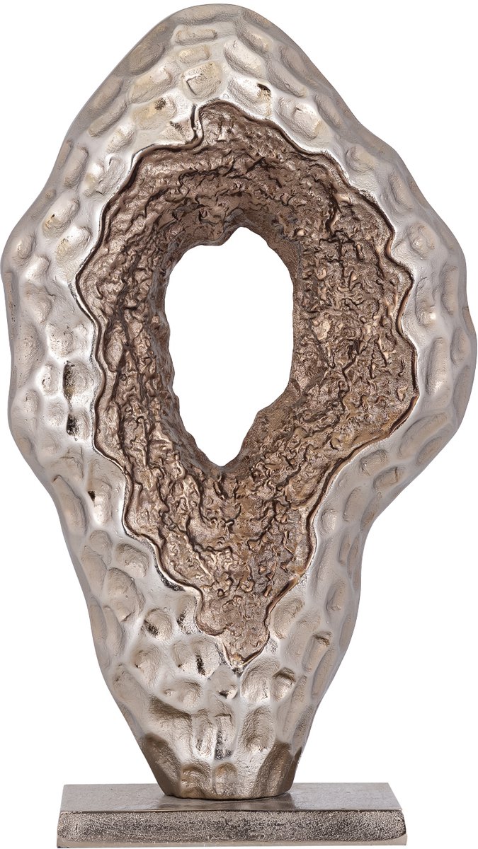 PTMD Coolan Antique Champagne Casted Alu Statue Oval S