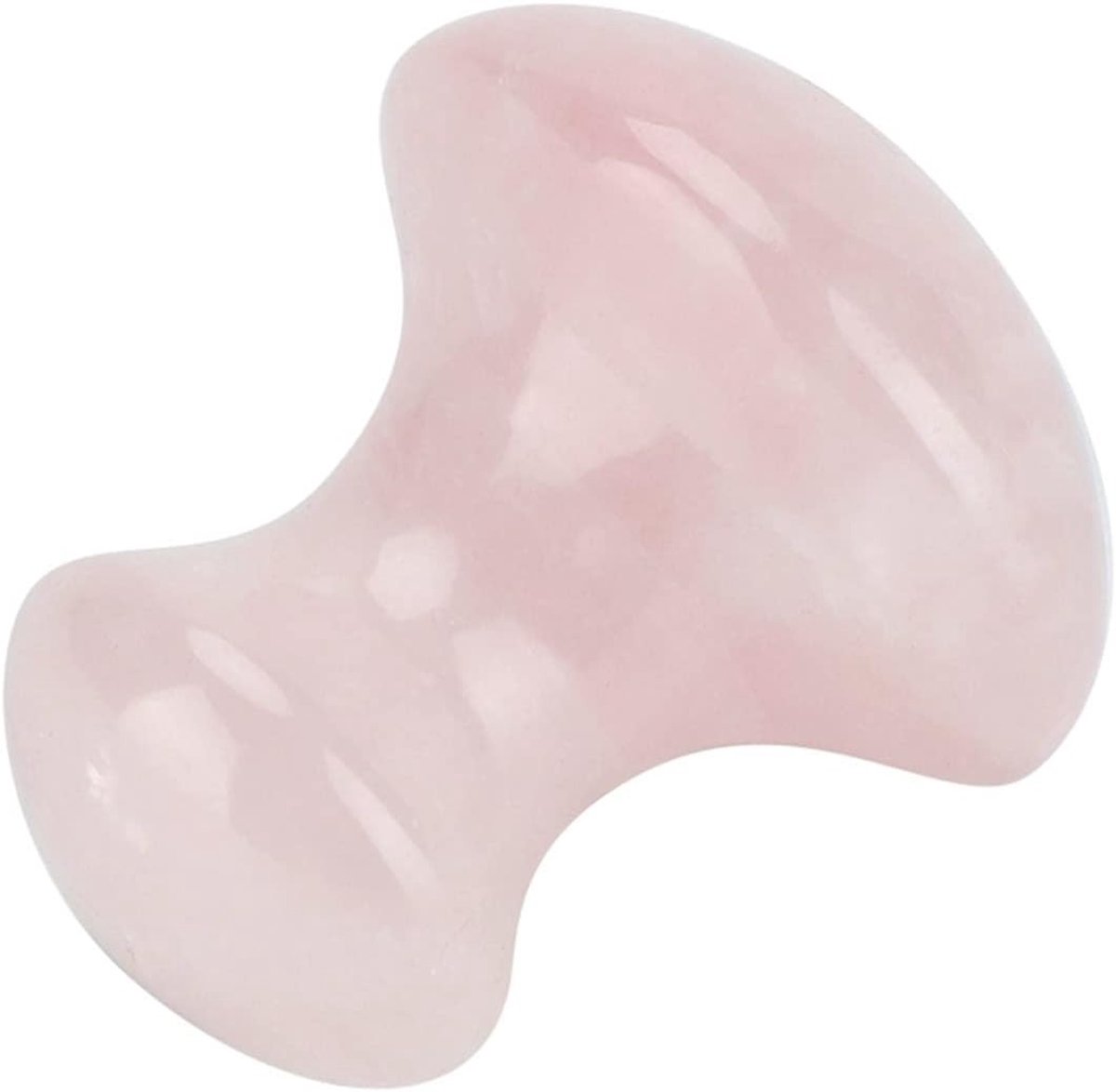 Natuurlijke Rozenkwarts Massage Steen - Paddenstoelvormige Massage Tool voor Gezicht en Ogen, Ideaal voor Ontspanning en Huidverzorging