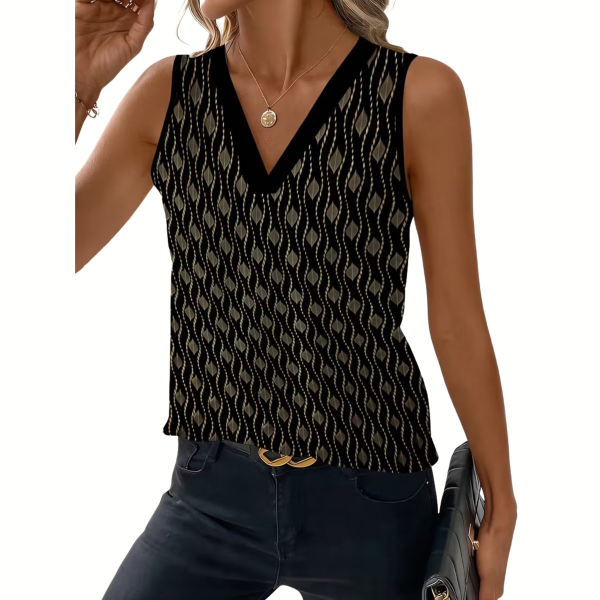 Currero Topje Dames - Top Kleding - Shirt - Blouse - Kort - Volwassen - Meerkleurig gemengde kleur