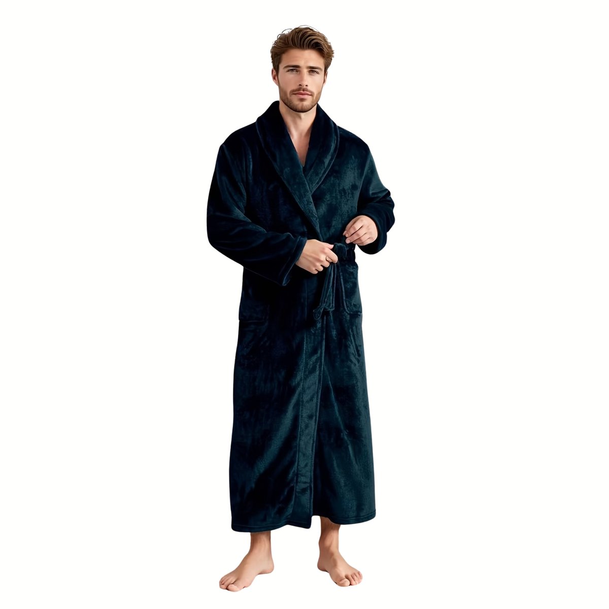 Currero Badjas Dames - Fleece - Katoen - Badstof - Sauna - Hamam - Wafel - Bathrobe - Duster - Ochtendjas - Spa - Kimono - Varengroen varen groen