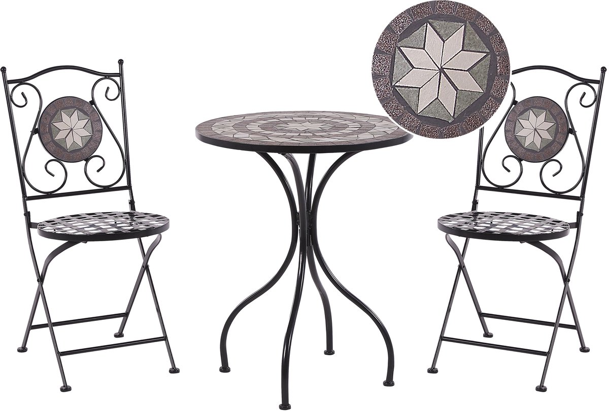 Bol.com CARIATI - Bistroset voor 2 - Zwart - IJzer aanbieding