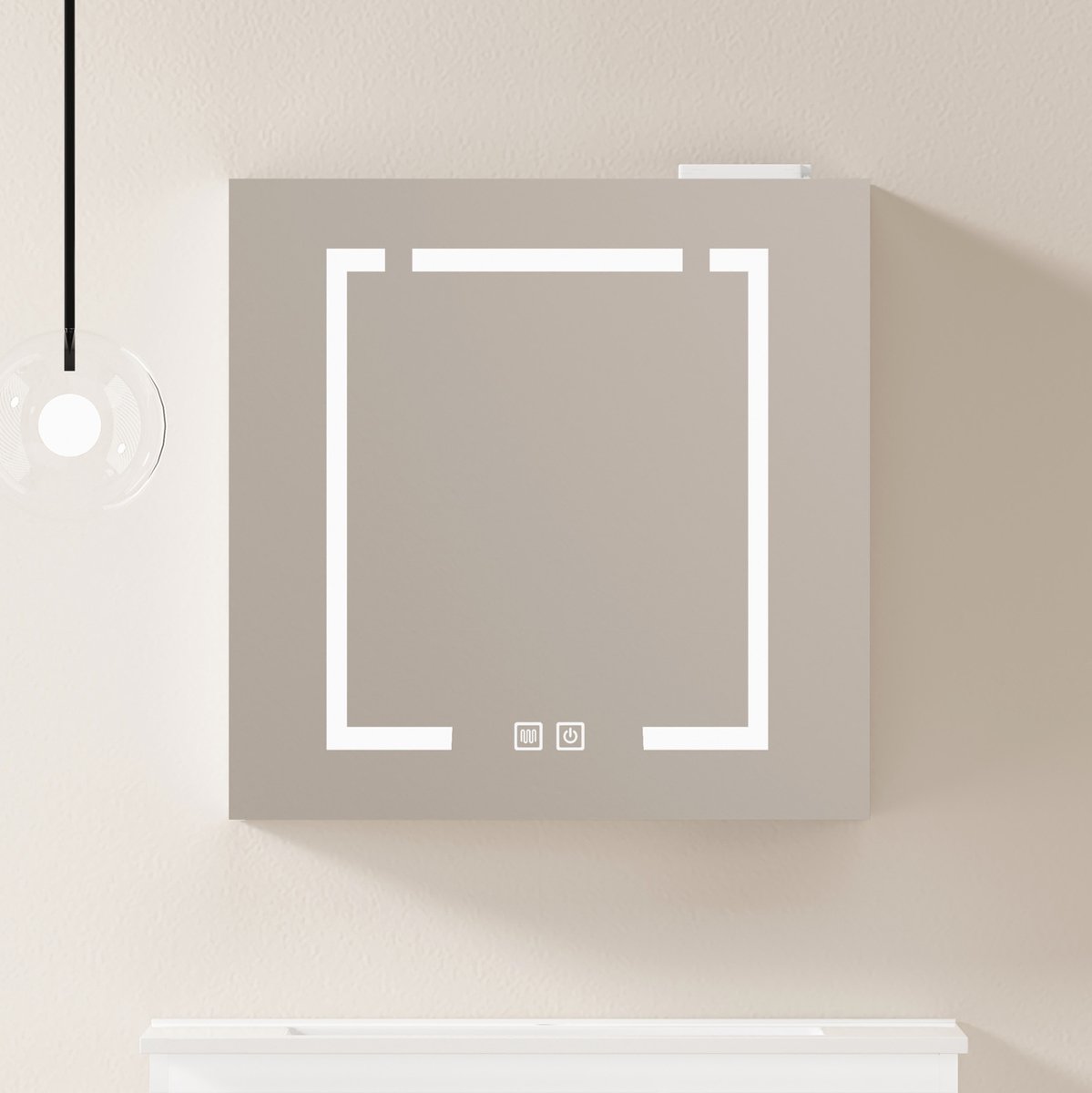 MIVRAY Spiegelkast - Wandmodel Met LED-Verlichting En Opbergruimte - Voor Badkamer En Slaa