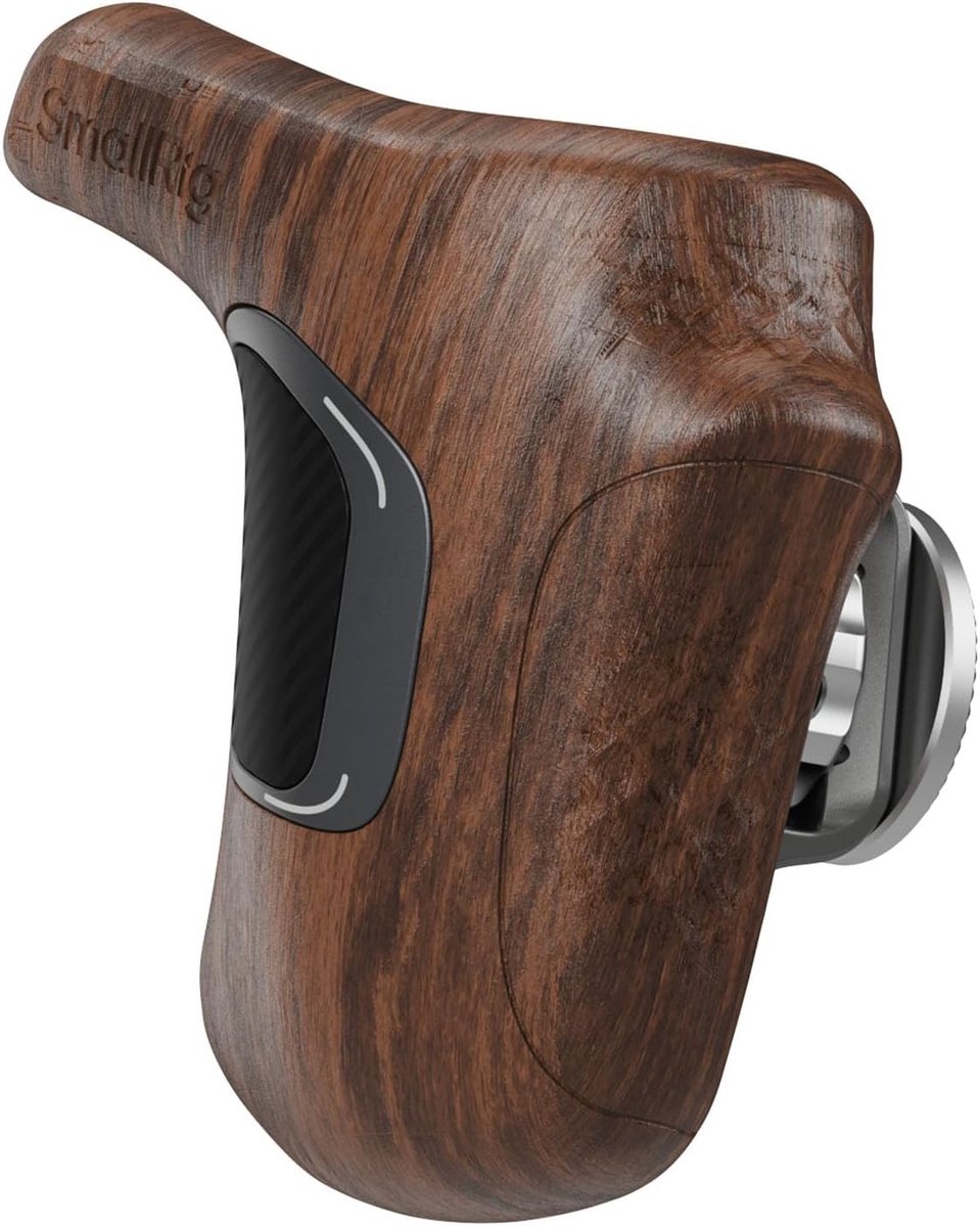 Ergonomische Houten Handgreep met Draaimechanisme voor ARRI Rosette, Tot 15kg Belastbaar, Flexibele Positie en Antislip Ontwerp - 5193