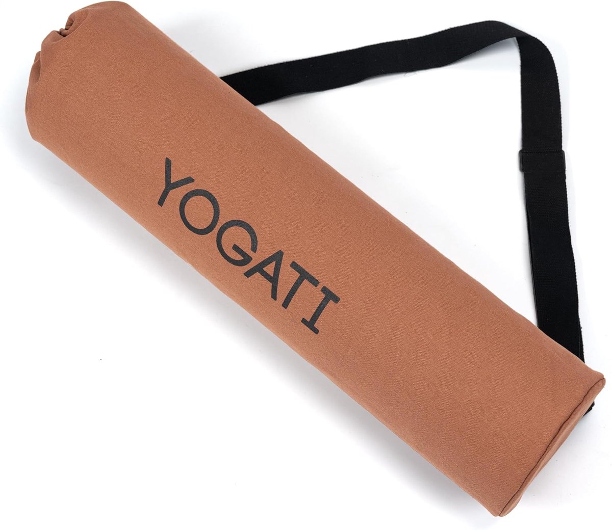 SnelShoppen - Yogamat Tas Roestig Rood | Verstelbare Riem, Duurzaam Katoen, Lichte Draagriem, Ruime Yogamat Tassen Met Doorsteekbare Spanband - Perfec