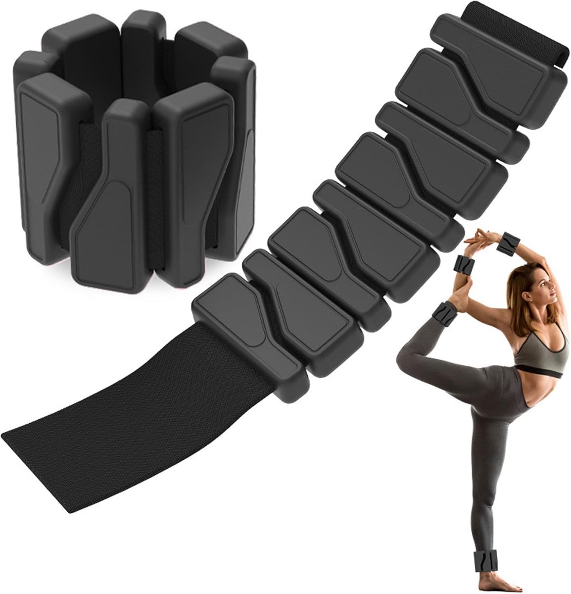 Thijox - Gewichtsmanchetten Voet en Pols 0,45 kg/0,9 kg, Verstelbare Enkelgewichten voor Pilates, Joggen, Wandelen, Workout en Yoga, Set van 2 Stuks