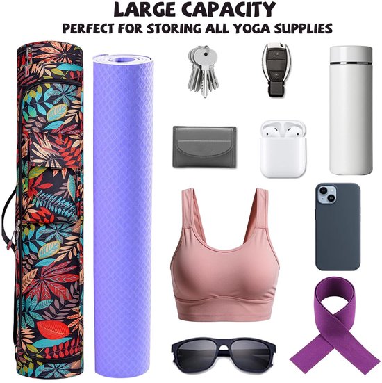 Dailygoods- Yogamat Draagtas Waterdicht - Yogamat Antislip - Yogamat Extra Dik - Verstelbare Draagriem - Meerdere Zakken - Slijtvast Materiaal - Yogatassen van Dailygoods — afbeelding 5