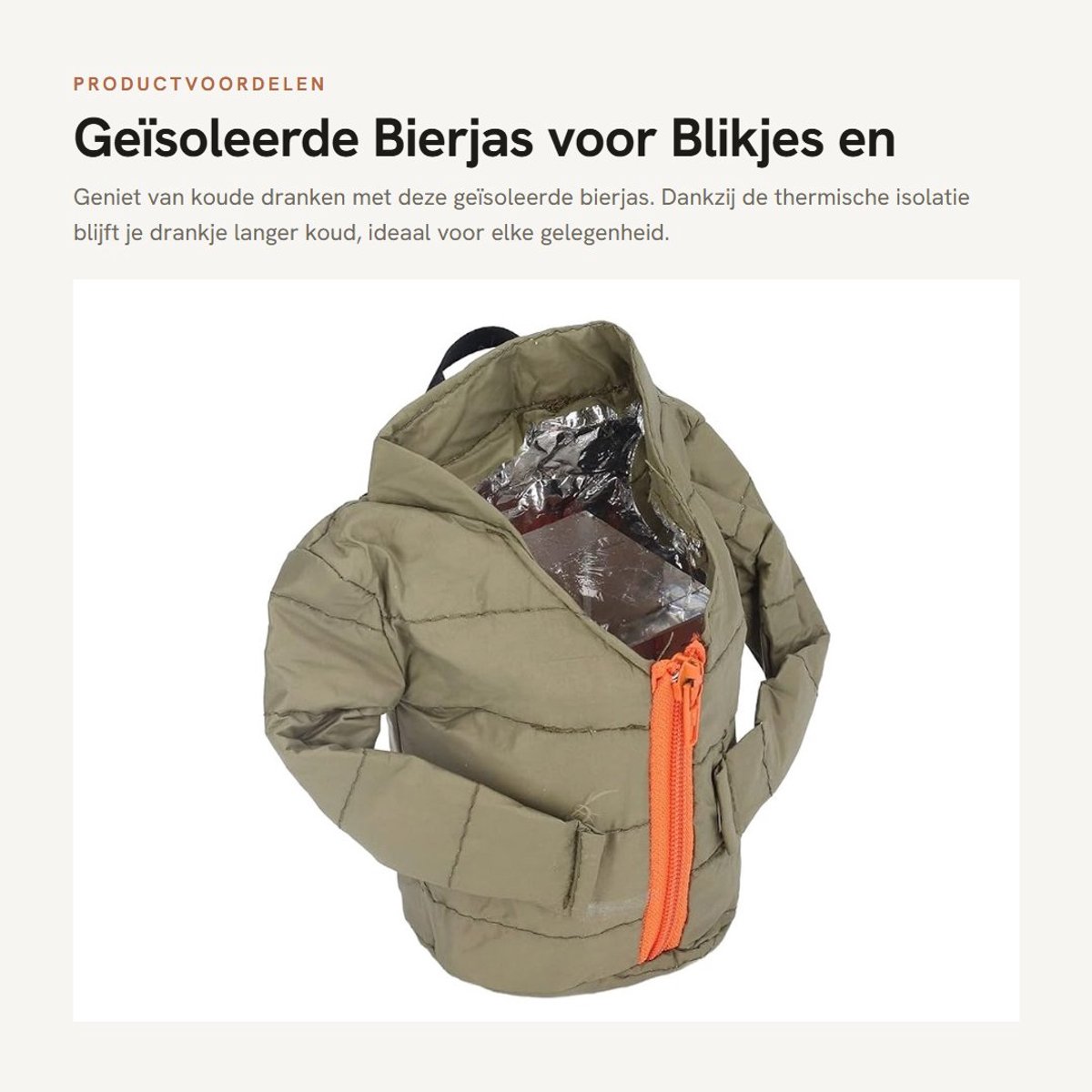 Dailygoods- Bierjas Geïsoleerd - Drankjas - Blikjeskoeler - Flessenhouder - Thermische Isolatie - 4.3 x 4.7 x 2.8 inch - Drankkoeler