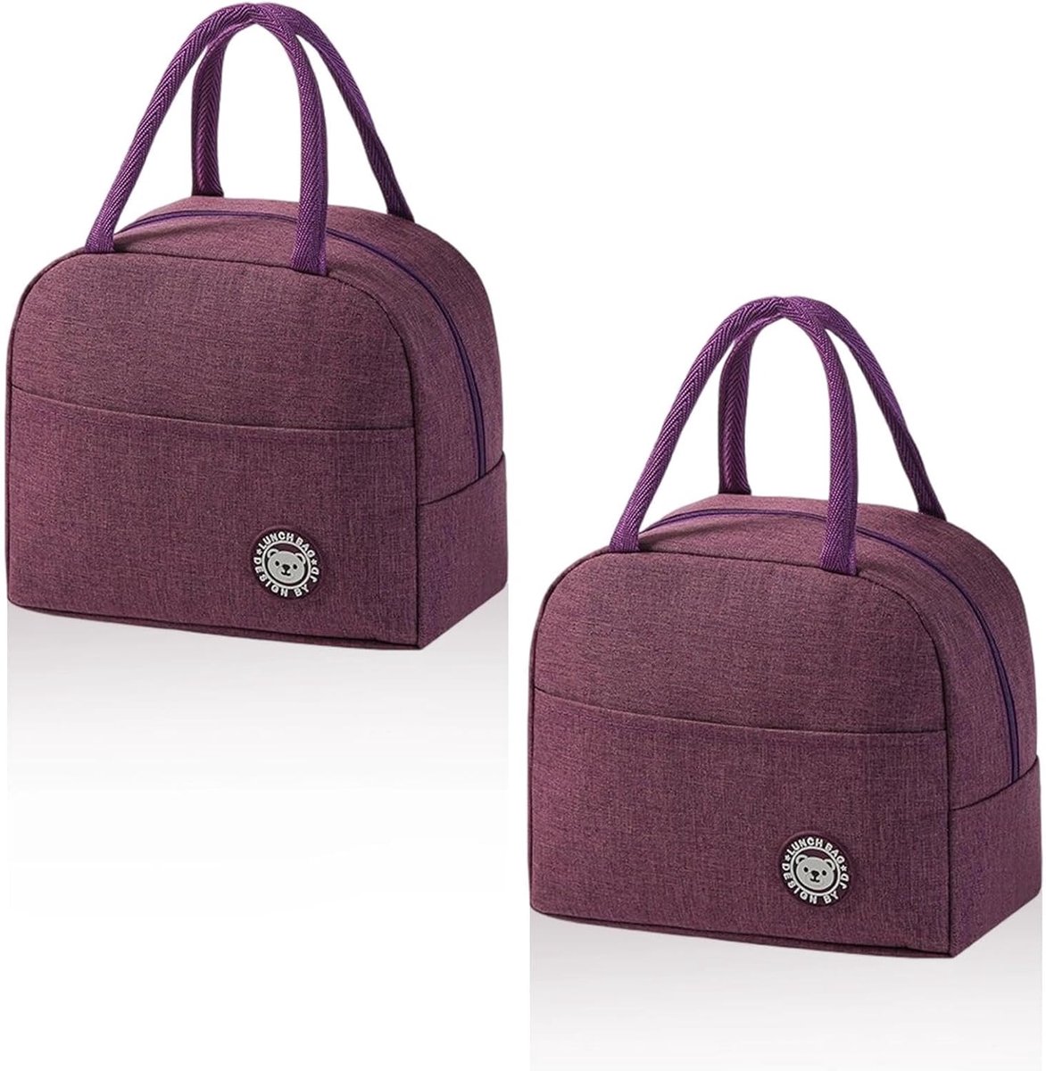 Dailygoods - Set van 2 Paarse Koeltassen met Handgrepen