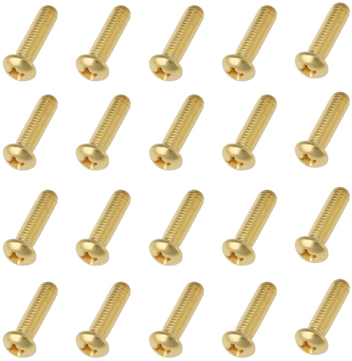 Dailygoods- Schroeven 20 Stuks - M4x16mm - Messing - Corrosiebestendig - Voor Kranen - Eenvoudige Installatie - Bevestigingsmateriaal