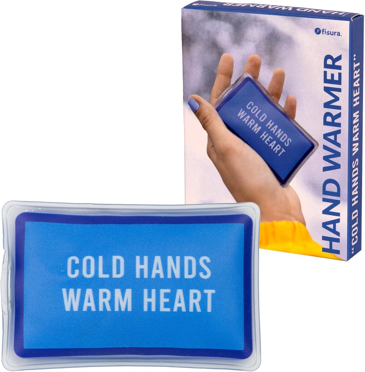 SnelShoppen - Fisura Hand warmer Reusable Gel Handwarmer voor Koude Handen - Praktische Pocket Handwarmer met Uniek Ontwerp - 1 Stuk - Perfect voor Bu