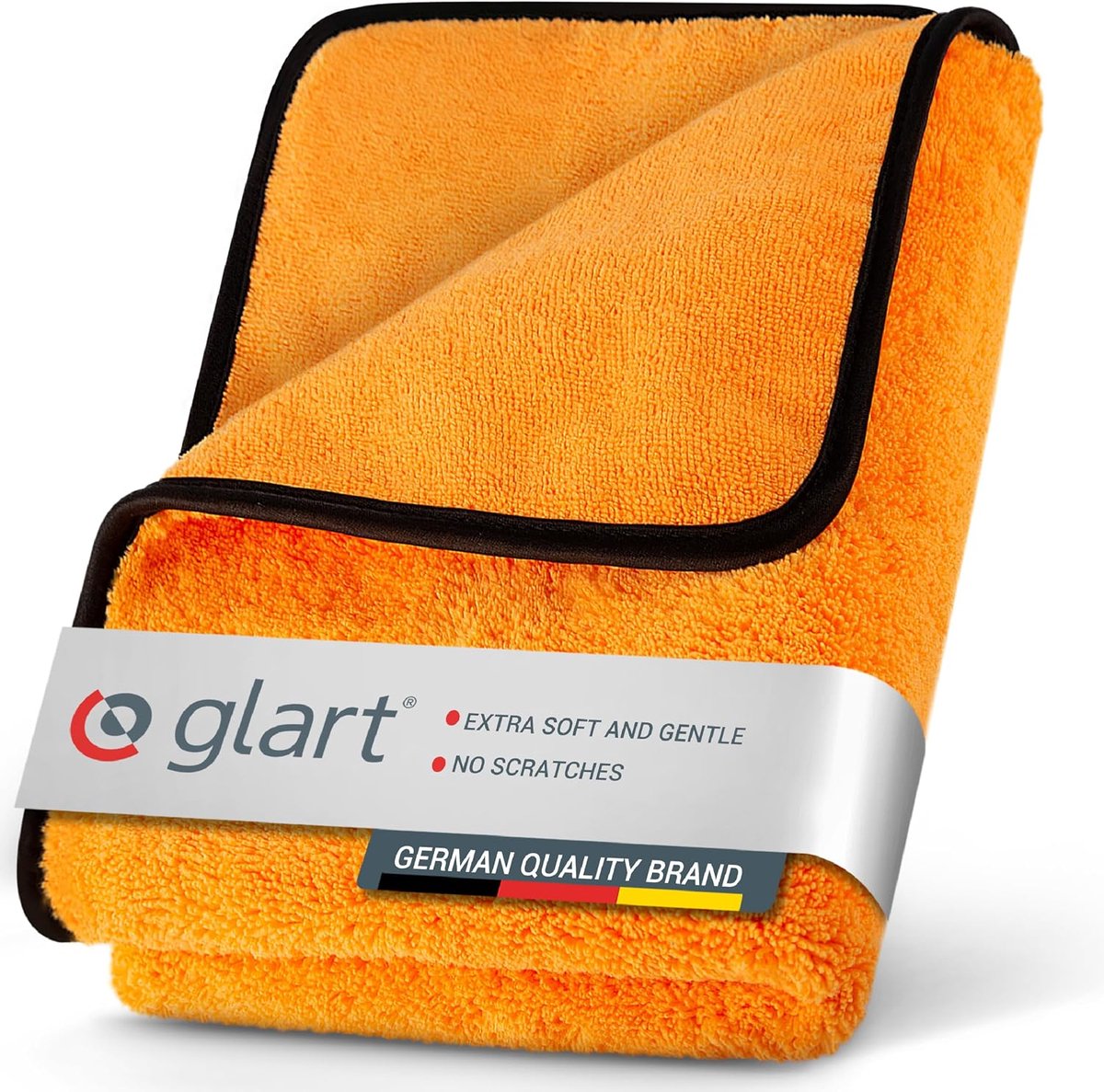 SnelShoppen - Glart 44WG Watergate microvezel droogdoek, super absorberend, oranje, 1 stuk | Grote zuig- en reinigingsdoek voor auto, motorfiets, boot