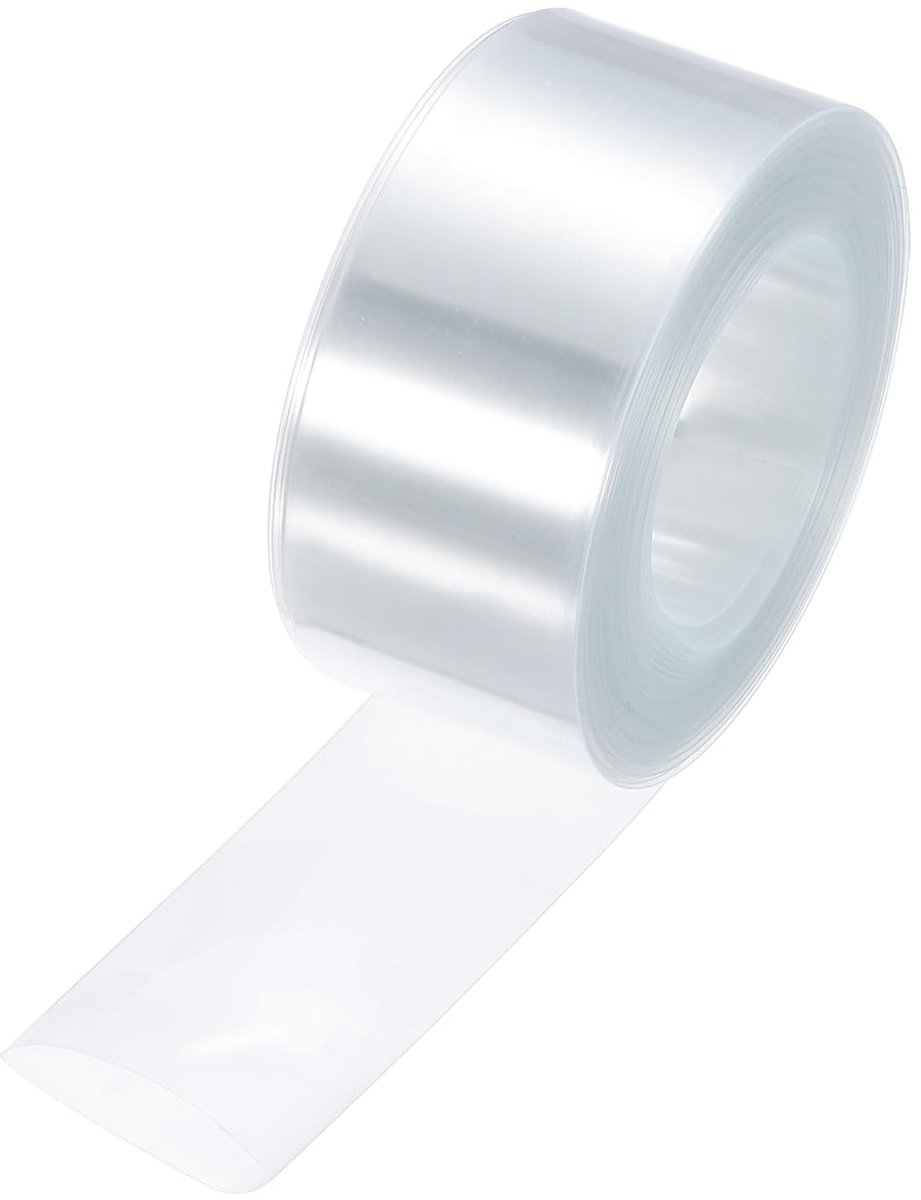 SnelShoppen - Heat Shrink Tubing 20mm PVC Transparant 32mm 8m - Batterij Bescherming voor 18650, 21700, AA, AAA, DIY Elektronica, Goed Isolatie