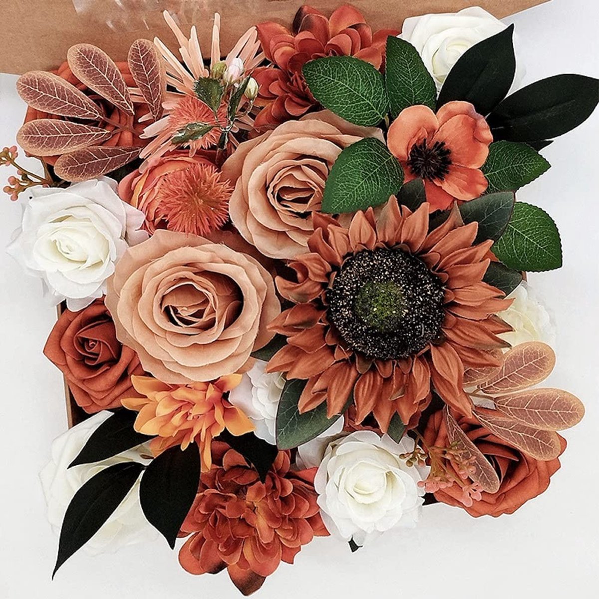 Dailygoods- Kunstbloemen Echte Uitzichtende Rozen - Kunstbloemen Boeket - Nep Planten - Decoratie - Bruidsboeket - 1-Pack Schuim - 29 Kleuren Beschikbaar - Nepbloemen