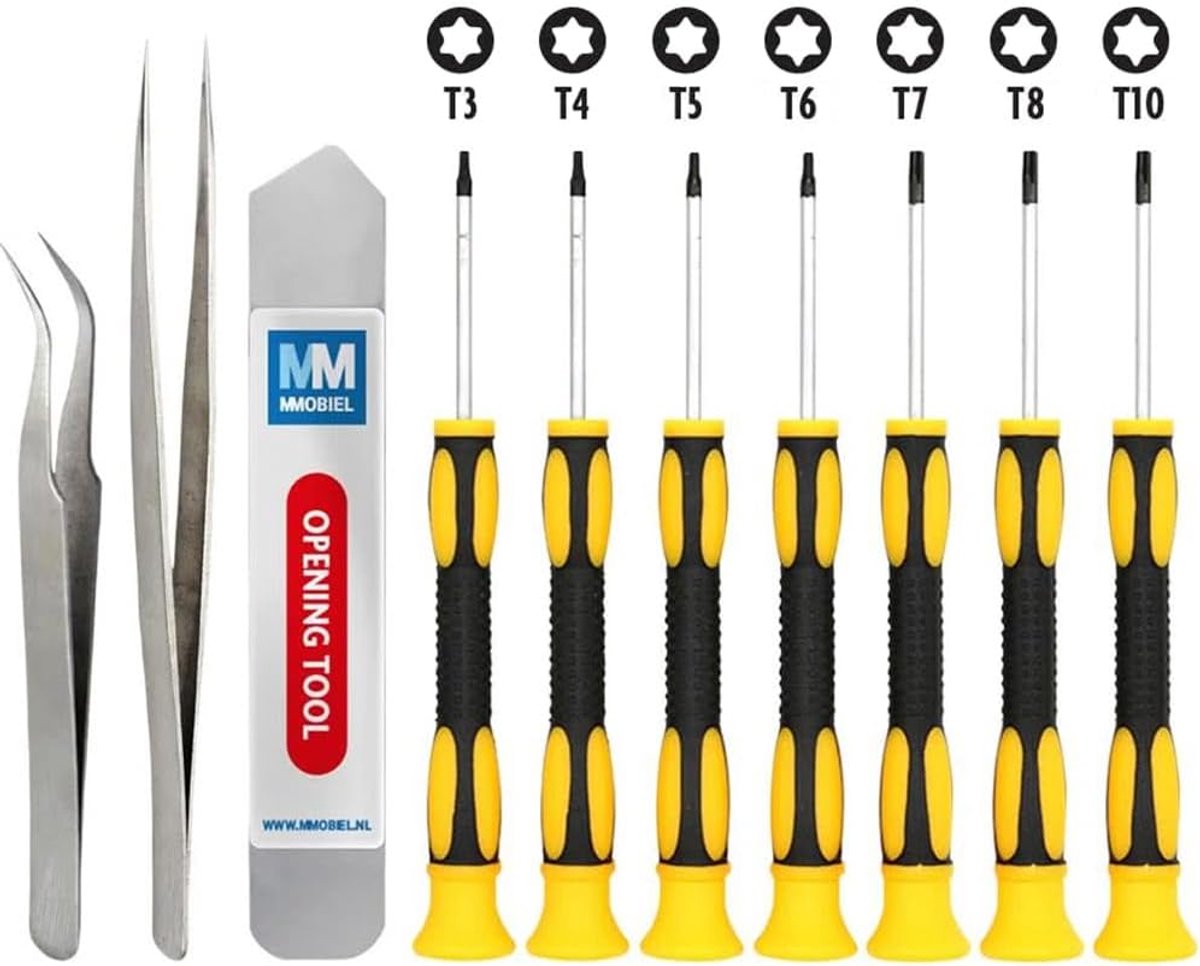 Thijox - 11-delige Torx Schroevendraaierset met Precisie Tools - Verstevigd Nylon - Rubberen Grepen - Ideaal voor Klussen, Elektronica en Hobbyproject