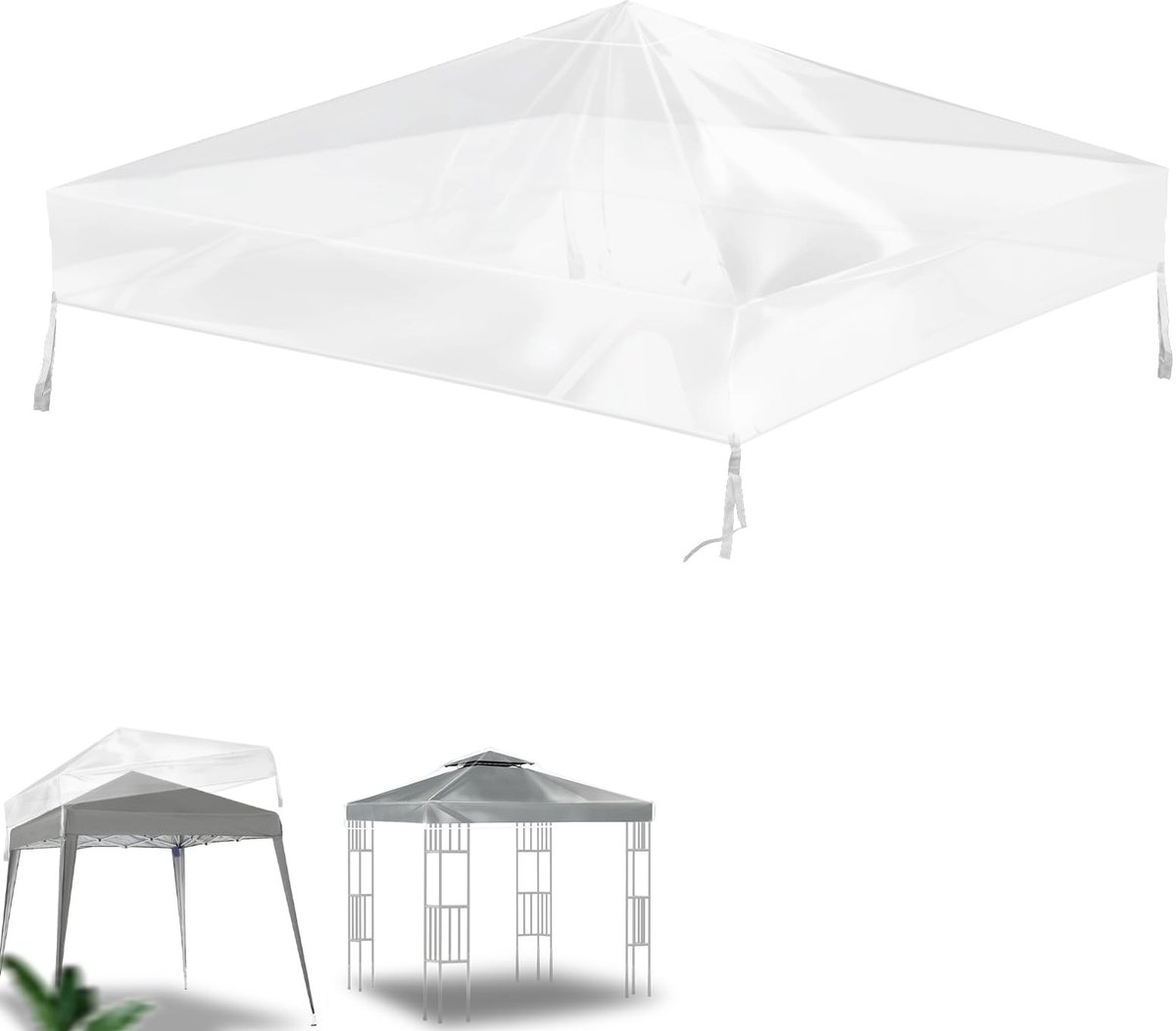 Dailygoods- Paviljoen waterdicht 3x3 m - Vervangend Dak - Transparant PVC - 0,2 mm Dik - 280 g/m² - Winterbestendig - Partytent