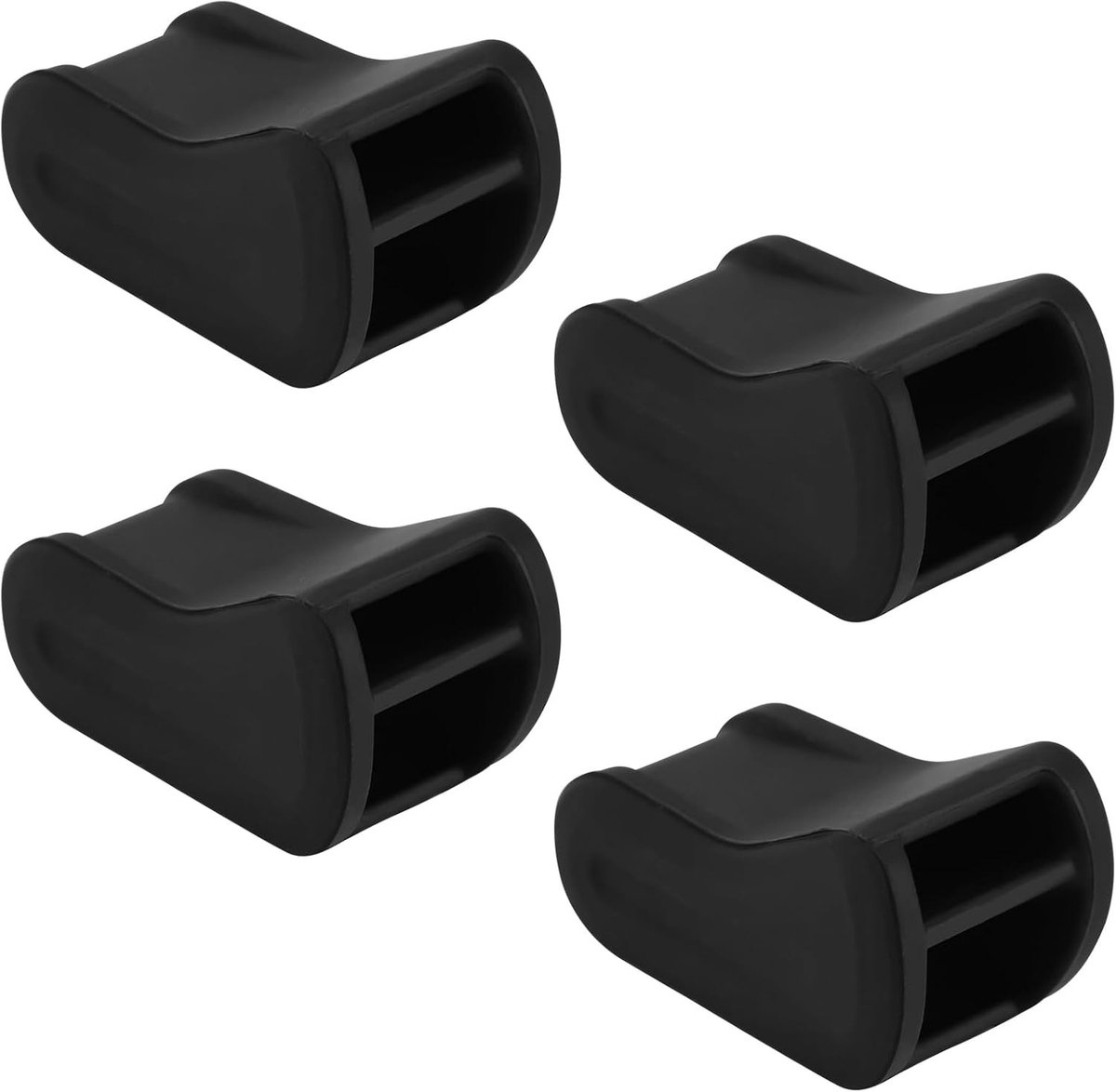 Zwarte Siliconen Auto Luchtverfrisser Adapter - 4 Stuks Vent Clips voor Auto Luchtzuivering en Frisse Geur