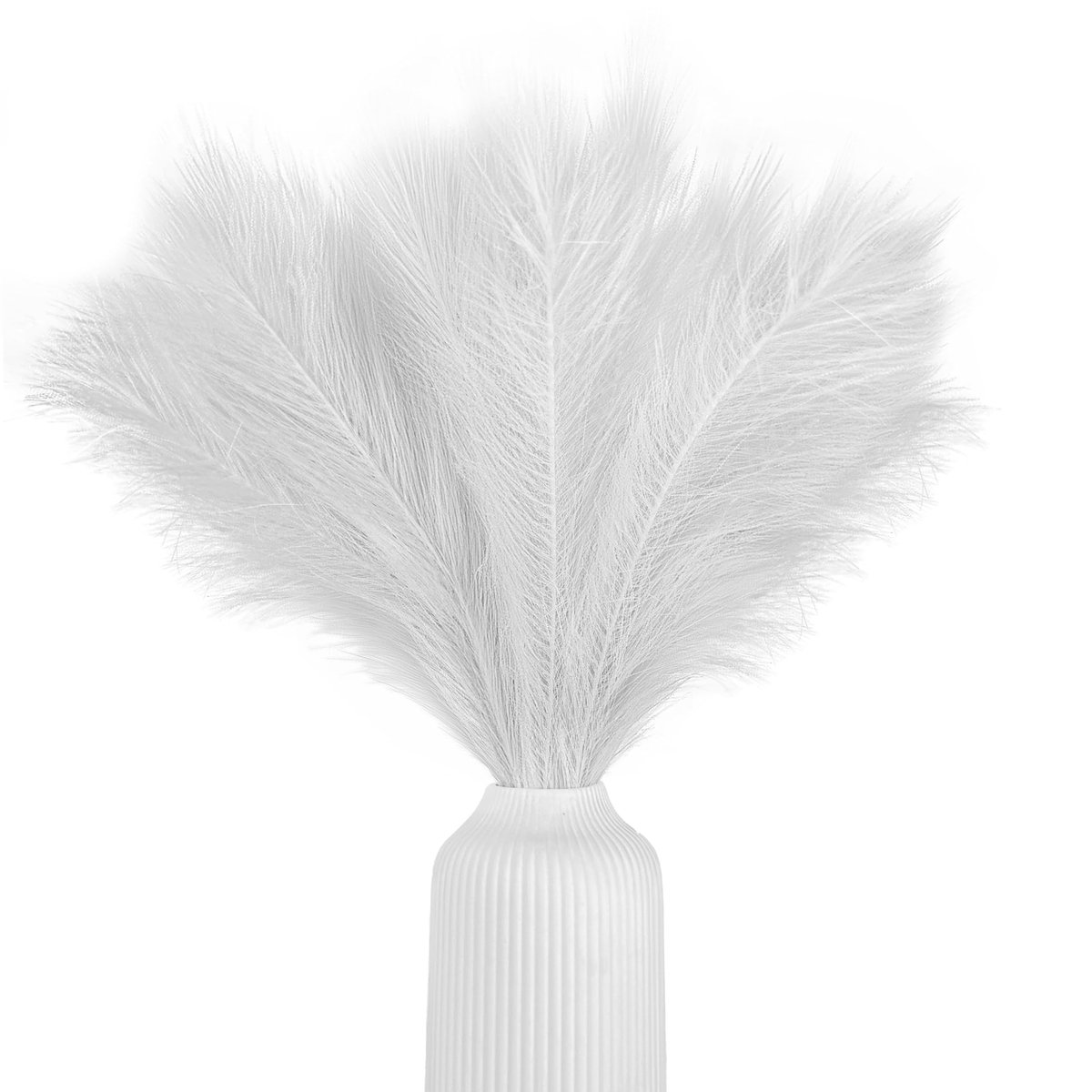 Inovra- Kunstpampasgras GROOT en PLUIZIG - 5 Stelen - 55 cm Lengte - Kunstmatig - Droogbloemen - Boho-decoratie - Decoratiegras