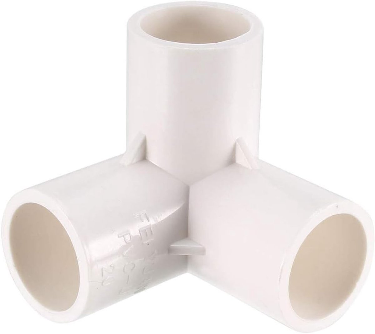 10 Stuks 20mm 3-Weg PVC Bocht Fittingen, T-Slip Hoekverbinder voor Irrigatie en Waterafvoer, Wit Plastic Elbow Joint
