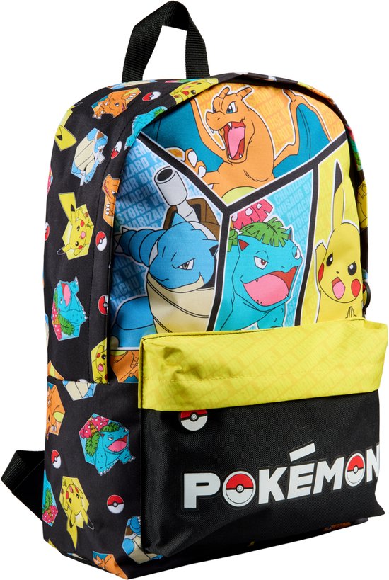 Pokémon Rugzak - Schoolrugzak met Voorvak Hoogte 43cm - Zwart Geel