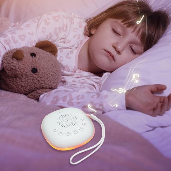 Witte Ruis Machine - Geluiden Apparaat - Slaap Verbeteren - Draagbaar USB Oplaadbaar - 8.94 x 7.94 x 4.5 cm — afbeelding 2
