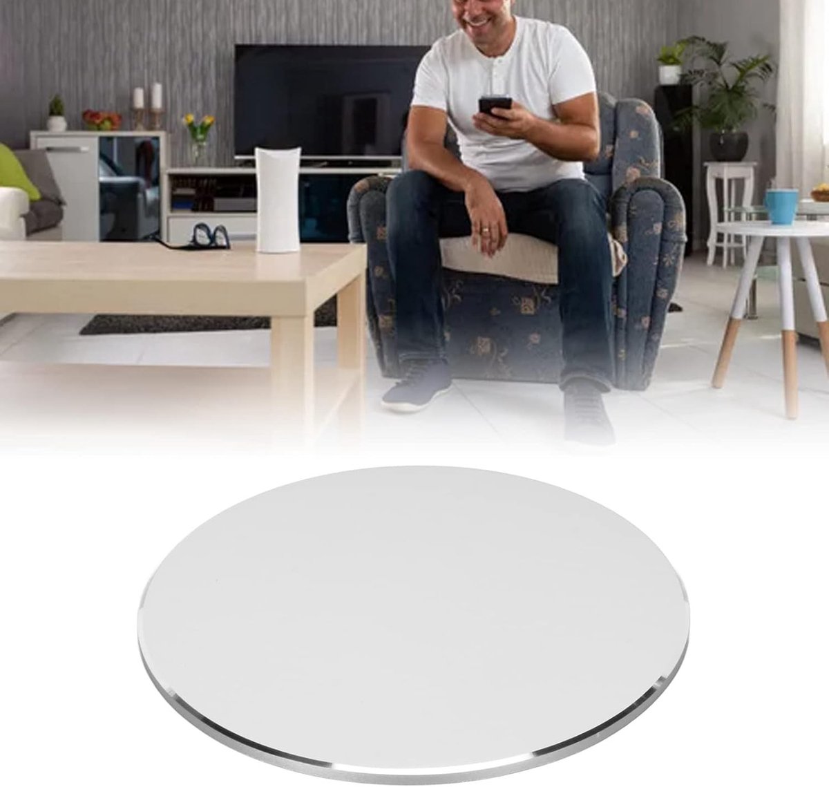 Aluminium Speakerstandaard voor HomePod 1e en 2e Generatie, Antislip Basis, Oplaadbare Houder voor Thuisgebruik