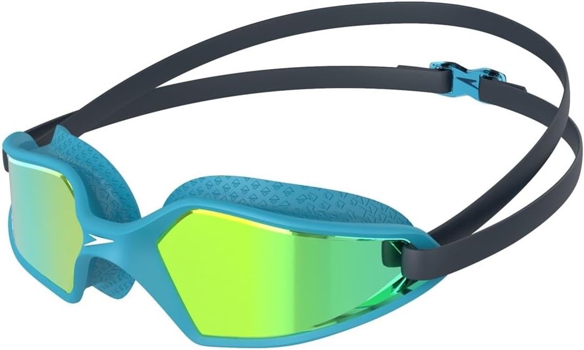 Thijox - Unisex-Jeugd Hydropulse Spiegel Junior Zwembril, One Size, Navy Blauw/Goud Geel, Perfect voor Zwemmen, Sport, en Waterplezier