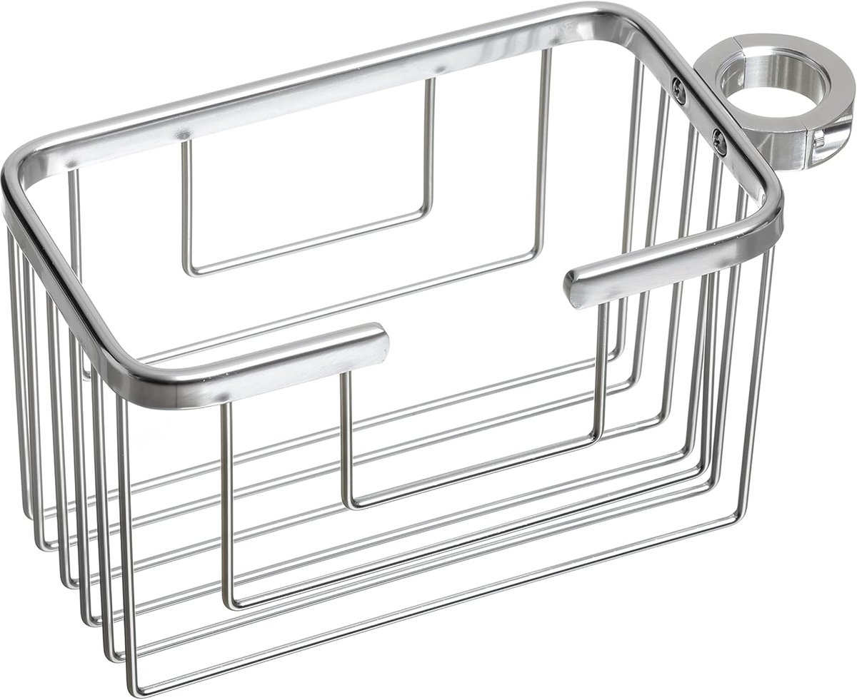 Thijox - Aluminium Douchehanger voor Stang | Vocht- en Corrosiebestendig | Eenvoudige Montage Zonder Boren | Hangende Douchemand met Efficiënte Draina