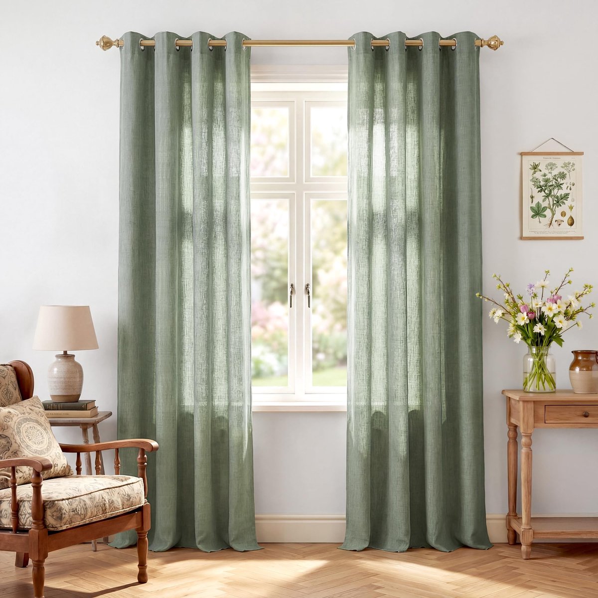 Dailygoods- Gordijnen Halfdoorzichtig - Boho-stijl - 2 Panelen - 140B x 260H cm - Slijtvast Polyester - Ademend en Machinewasbaar - Raamdecoratie