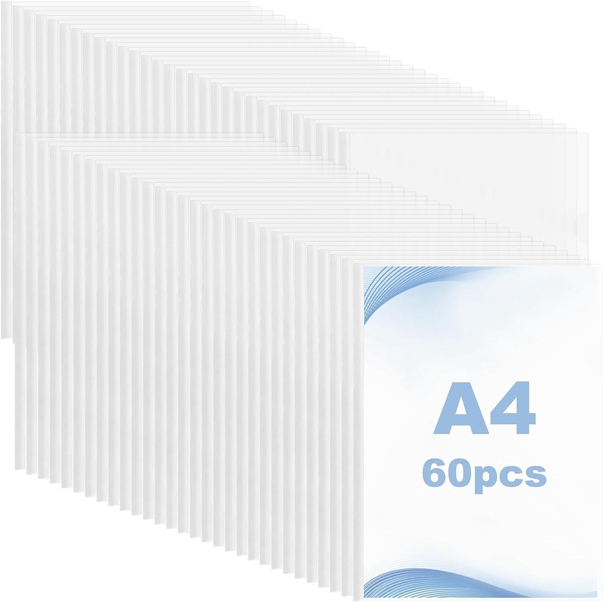 60 Stuks A4 Sliding Bar Binders met Klemrails, Plastic Mappen voor Kantoor, School en Documenten