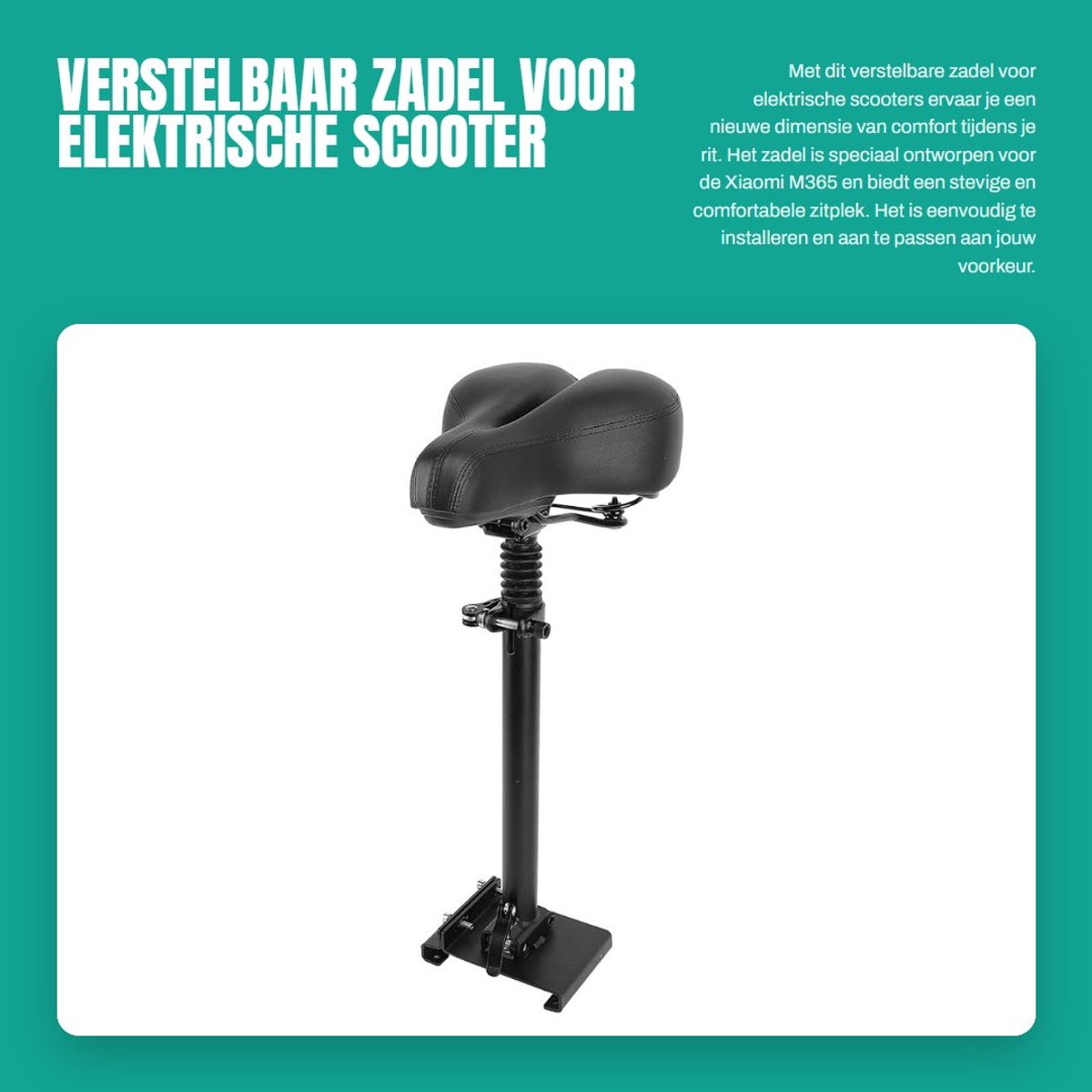 Dailygoods - Verstelbaar Zadel voor Elektrische Scooter