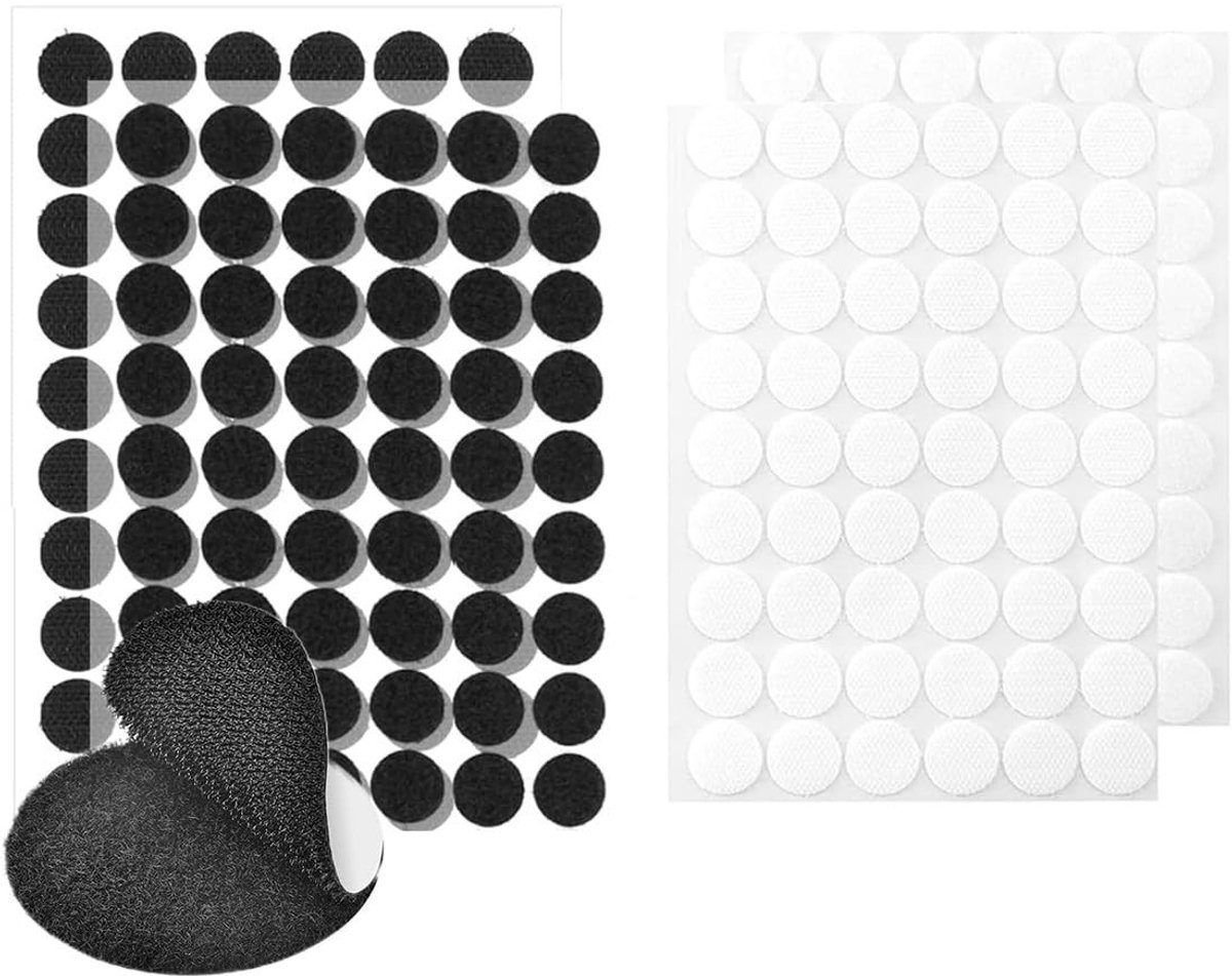 Dailygoods- Plakpunten 1200 stuks - Zelfklevend - Klittenband - Wanddecoratie - Handwerk - Duurzaam nylon/polyester